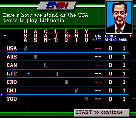 Team USA Basketball Screenshot 8 (Sega Genesis)