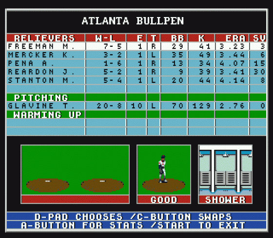 Tony La Russa Baseball Screenshot 7 (Sega Genesis)