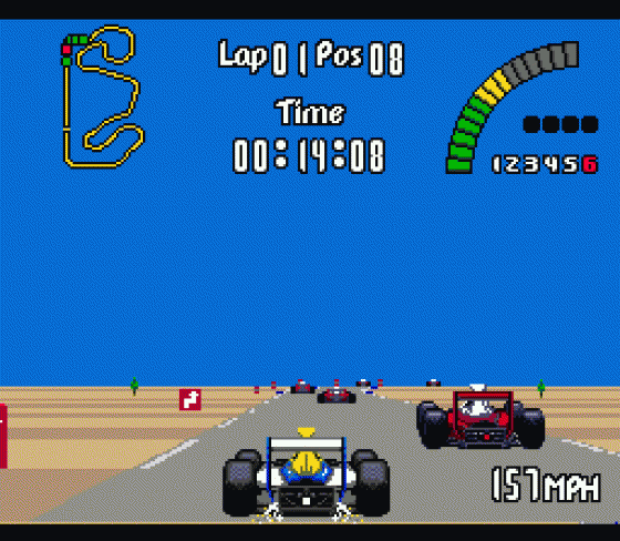 Nigel Mansell's World Championship Racing Screenshot 5 (Sega Genesis)