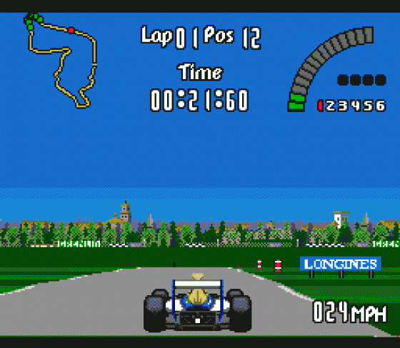 Nigel Mansell's World Championship Racing Screenshot 6 (Sega Genesis)