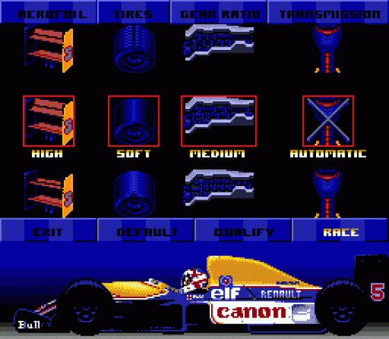 Nigel Mansell's World Championship Racing Screenshot 15 (Sega Genesis)