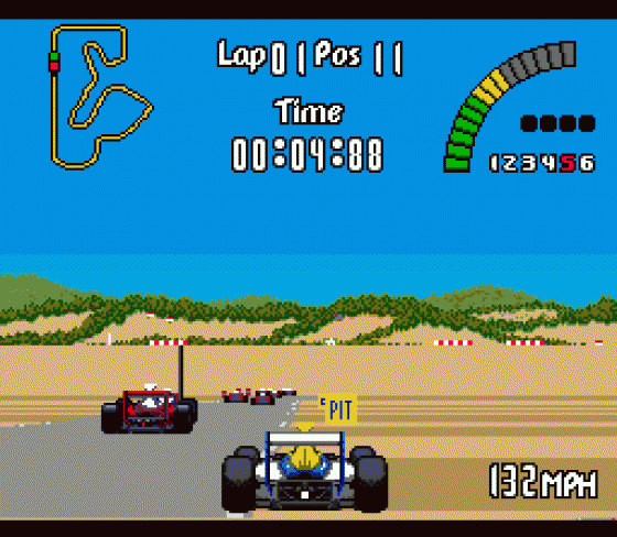 Nigel Mansell's World Championship Racing Screenshot 17 (Sega Genesis)