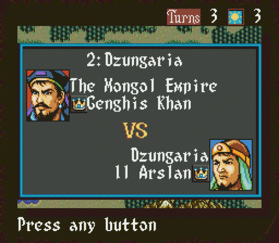 Genghis Khan II: Clan Of The Gray Wolf Screenshot 14 (Sega Genesis)