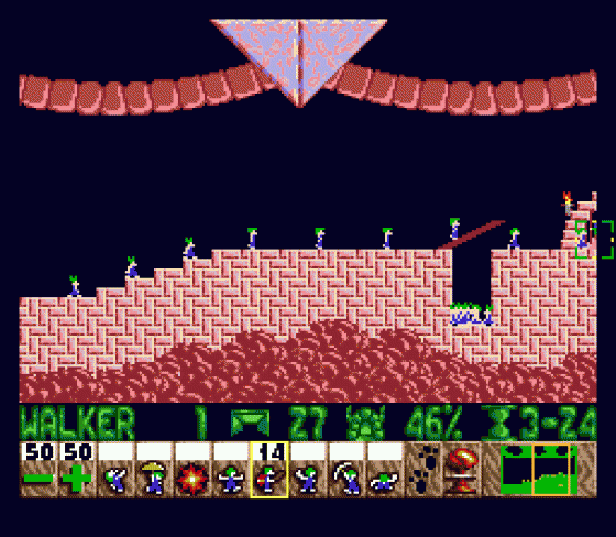 Lemmings Screenshot 7 (Sega Genesis)