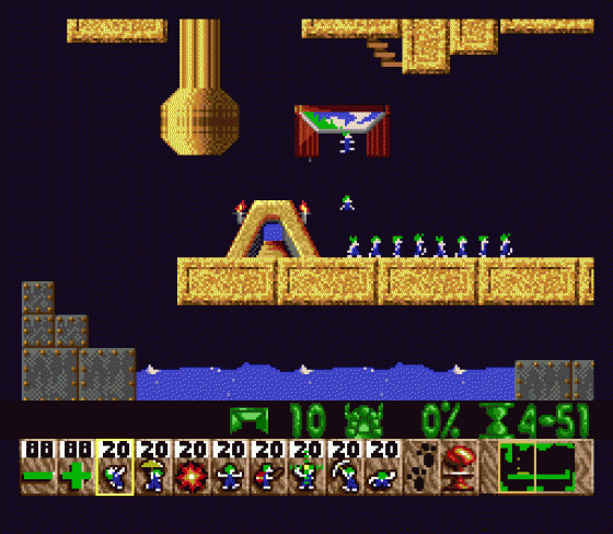 Lemmings Screenshot 8 (Sega Genesis)