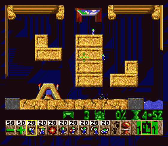 Lemmings Screenshot 10 (Sega Genesis)