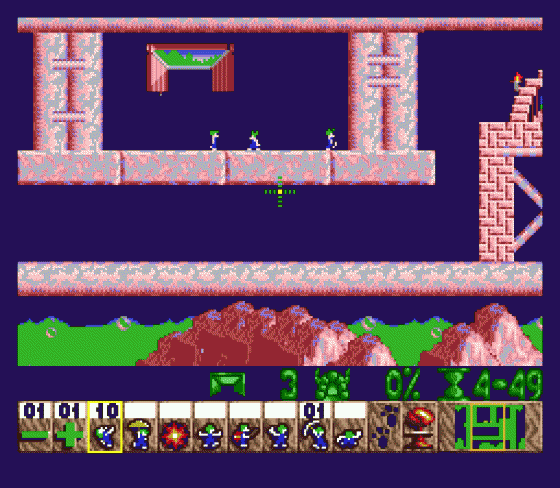 Lemmings Screenshot 26 (Sega Genesis)