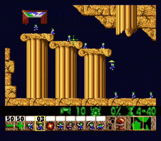 Lemmings Screenshot 27 (Sega Genesis)