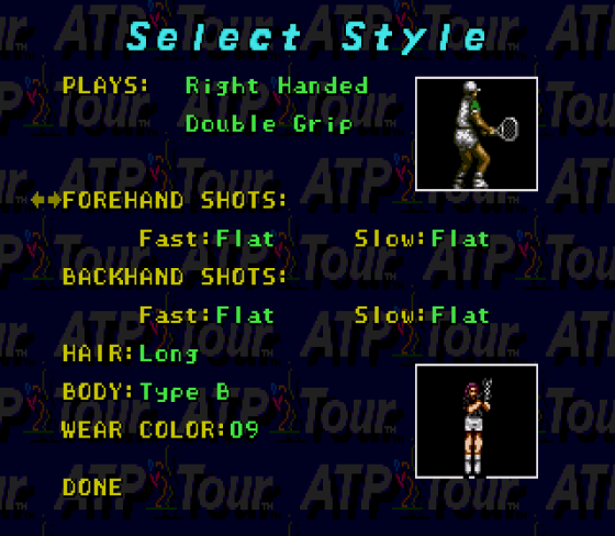 ATP Tour Screenshot 22 (Sega Genesis)