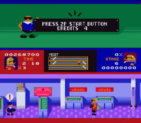 Bonanza Brothers Screenshot 15 (Sega Genesis)