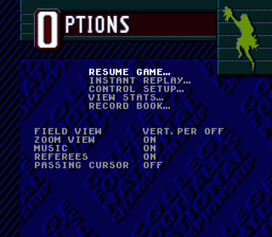 College Football's National Championship II Screenshot 7 (Sega Genesis)