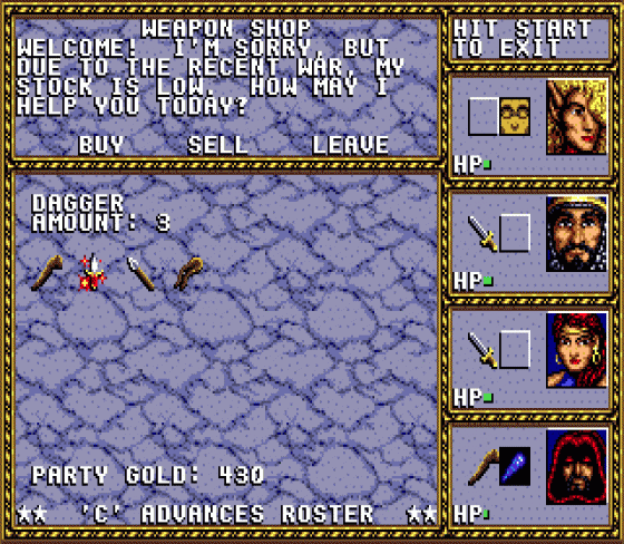 Dungeons & Dragons: Warriors Of The Eternal Sun Screenshot 9 (Sega Genesis)