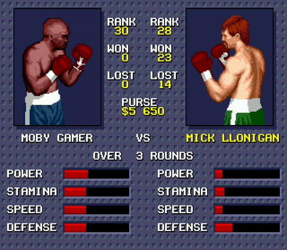 Evander 'Real Deal' Holyfield's Boxing Screenshot 11 (Sega Genesis)