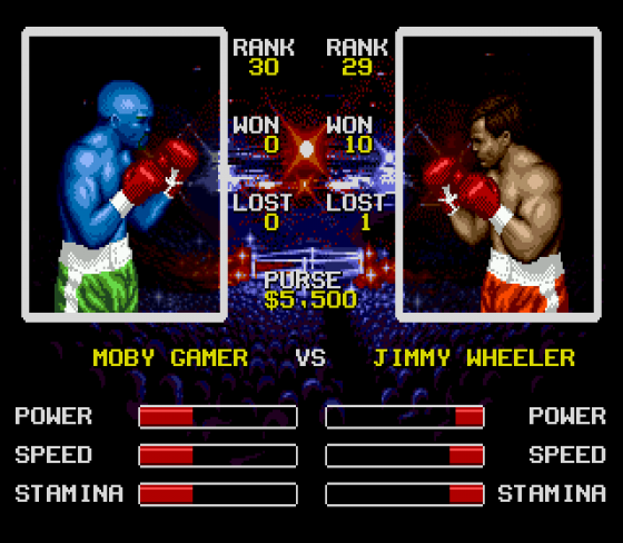 Greatest Heavyweights Screenshot 5 (Sega Genesis)