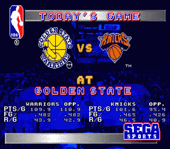 NBA Action '94 Screenshot 15 (Sega Genesis)