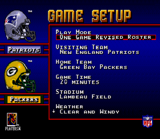 NFL 98 Screenshot 8 (Sega Genesis)