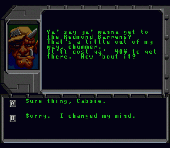 Shadowrun Screenshot 9 (Sega Genesis)