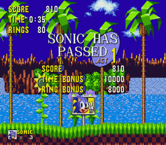 Sonic The Hedgehog Screenshot 9 (Sega Genesis)