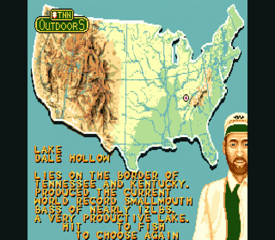 TNN Outdoors Bass Tournament '96 Screenshot 11 (Sega Genesis)