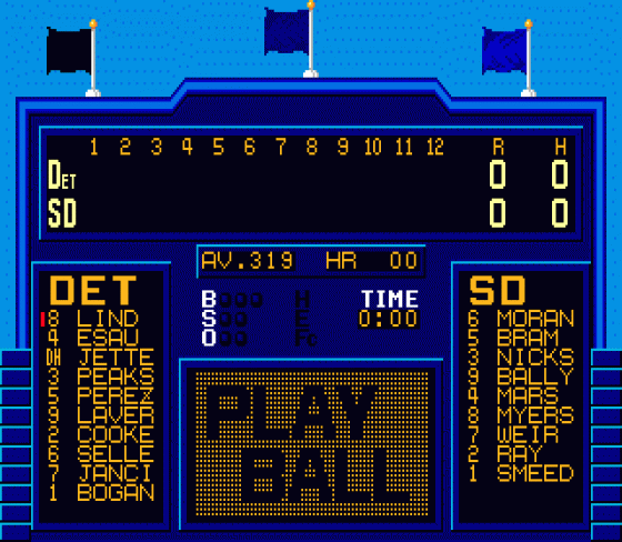 Tommy Lasorda Baseball Screenshot 8 (Sega Genesis)