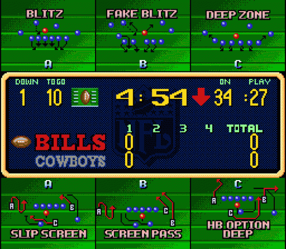 Troy Aikman Football Screenshot 5 (Sega Genesis)