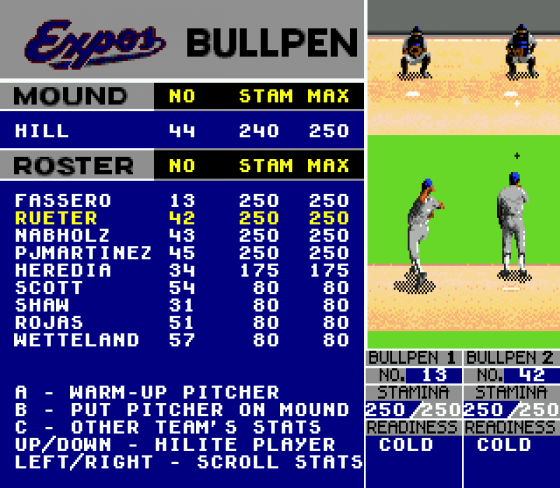 World Series Baseball Screenshot 13 (Sega Genesis)