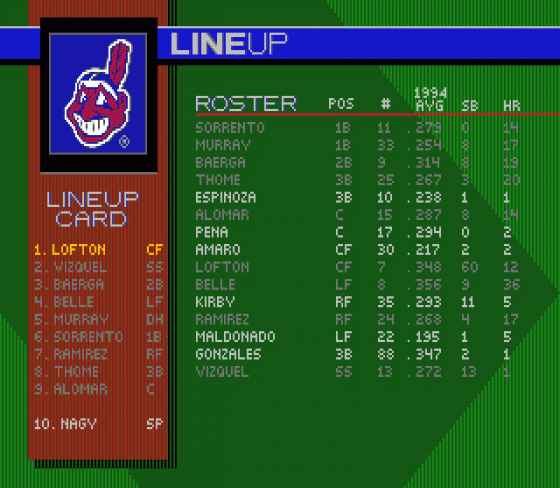 World Series Baseball '95 Screenshot 13 (Sega Genesis)