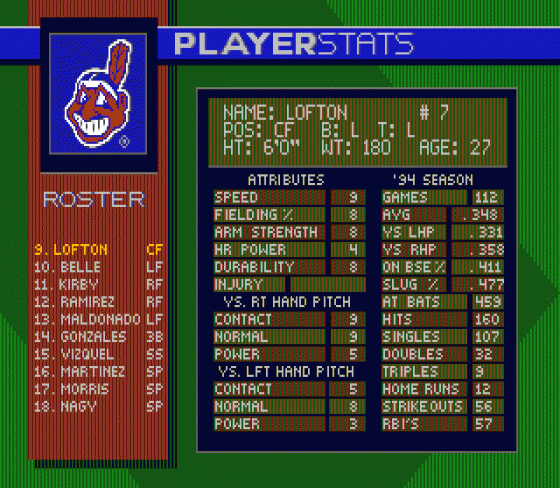 World Series Baseball '95 Screenshot 14 (Sega Genesis)