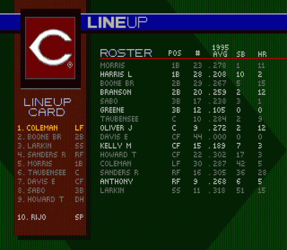 World Series Baseball '96 Screenshot 12 (Sega Genesis)