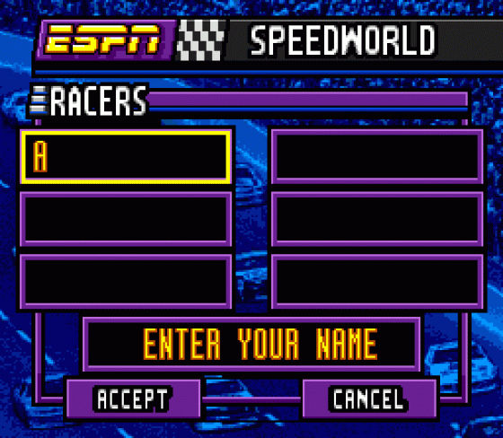 ESPN Speed World Screenshot 8 (Sega Genesis)