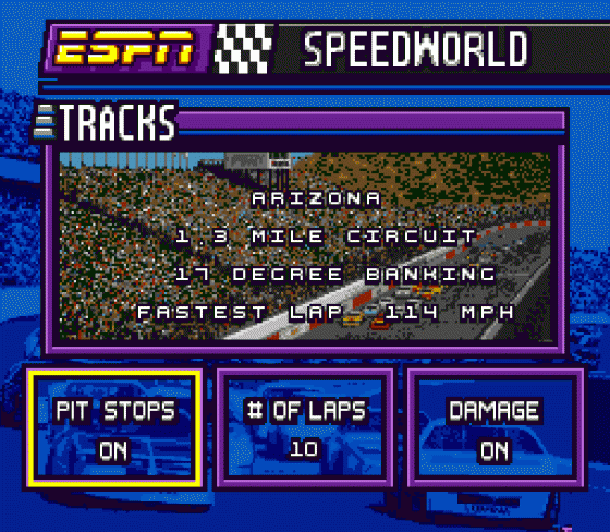 ESPN Speed World Screenshot 12 (Sega Genesis)