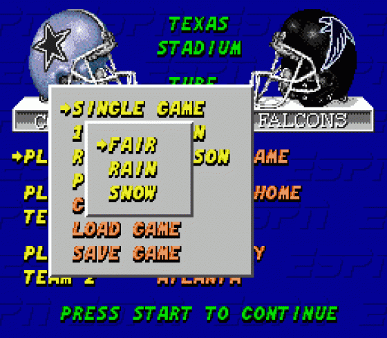 ESPN Sunday Night NFL Screenshot 10 (Sega Genesis)