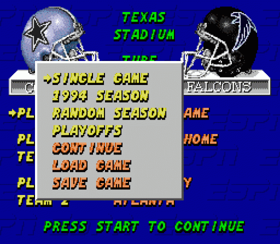 ESPN Sunday Night NFL Screenshot 22 (Sega Genesis)