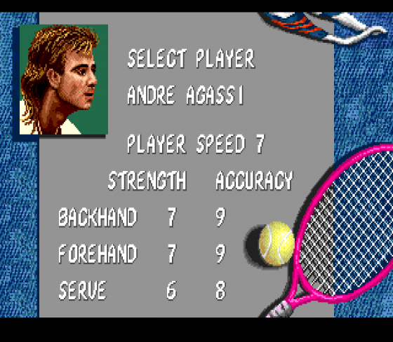 Andre Agassi Tennis Screenshot 9 (Sega Genesis)