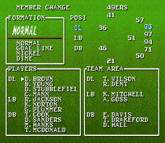 Tecmo Super Bowl II: Special Edition Screenshot 6 (Sega Genesis)