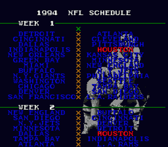 Tecmo Super Bowl II: Special Edition Screenshot 15 (Sega Genesis)