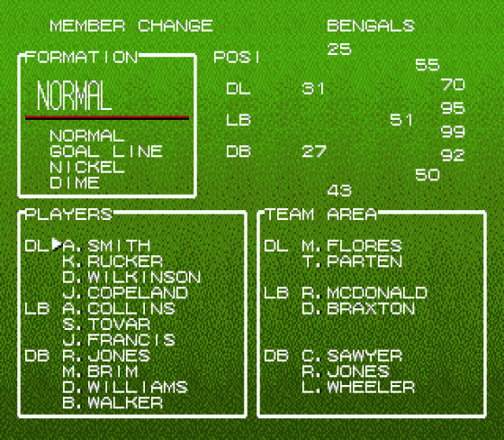 Tecmo Super Bowl III: Final Edition Screenshot 8 (Sega Genesis)