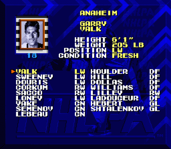 Tecmo Super Hockey Screenshot 23 (Sega Genesis)