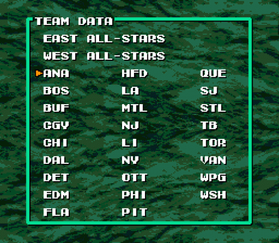 Tecmo Super Hockey Screenshot 27 (Sega Genesis)