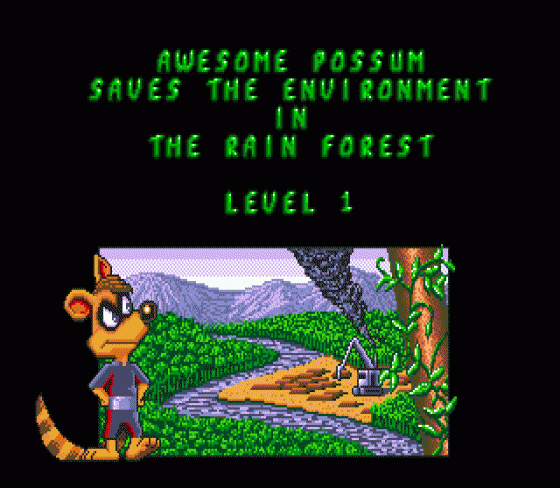 Awesome Possum Kicks Dr. Machino's Butt Screenshot 19 (Sega Genesis)