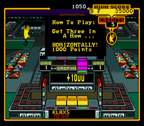 Klax Screenshot 5 (Sega Genesis)