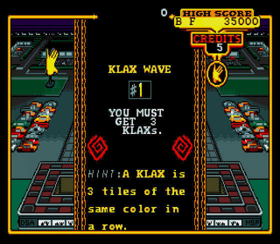 Klax Screenshot 6 (Sega Genesis)