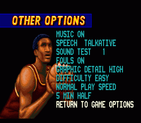 Dick Vitale's Awesome Baby! College Hoops Screenshot 17 (Sega Genesis)