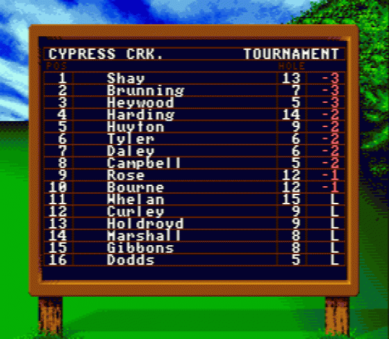 World Class Leaderboard Golf Screenshot 5 (Sega Genesis)