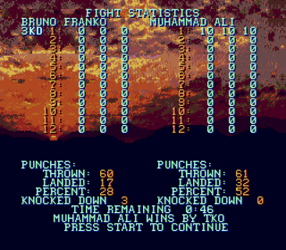 Muhammad Ali Heavyweight Boxing Screenshot 12 (Sega Genesis)