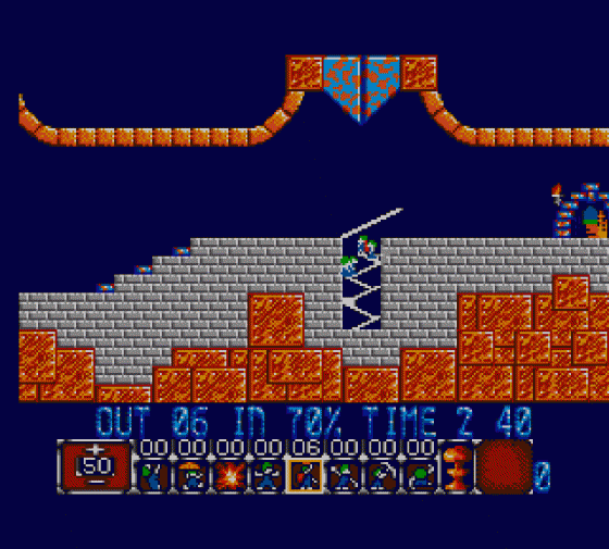 Lemmings Screenshot 27 (Sega Master System (EU Version))