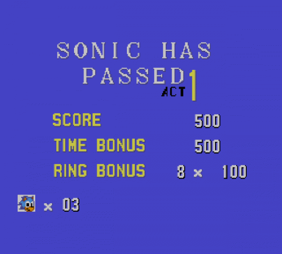 Sonic The Hedgehog Screenshot 14 (Sega Master System (EU Version))