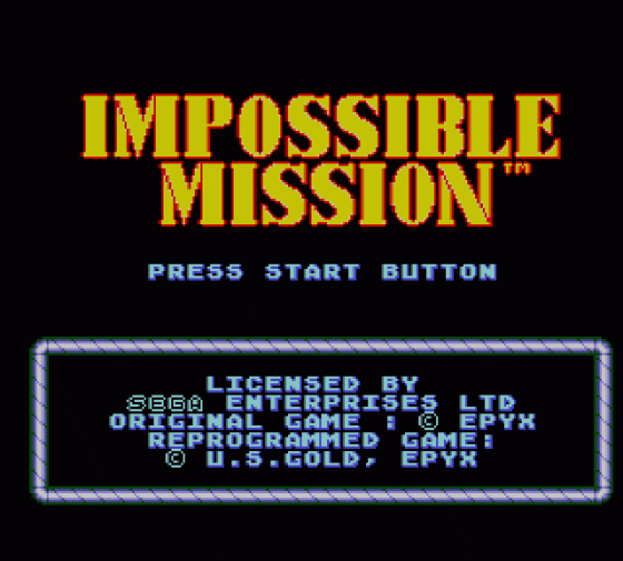 Impossible Mission Screenshot 19 (Sega Master System (EU Version))