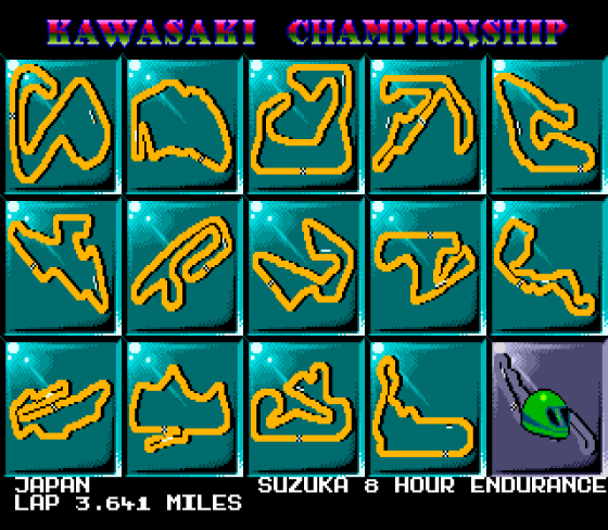 Kawasaki Superbikes Screenshot 9 (Sega Mega Drive (EU Version))
