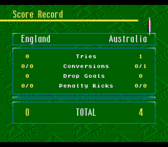 Australian Rugby League Screenshot 16 (Sega Mega Drive (EU Version))